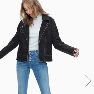 Bonded French Terry Biker Jacket